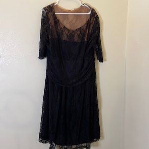 Kiyonna Lane Bryant Black Lace Dress